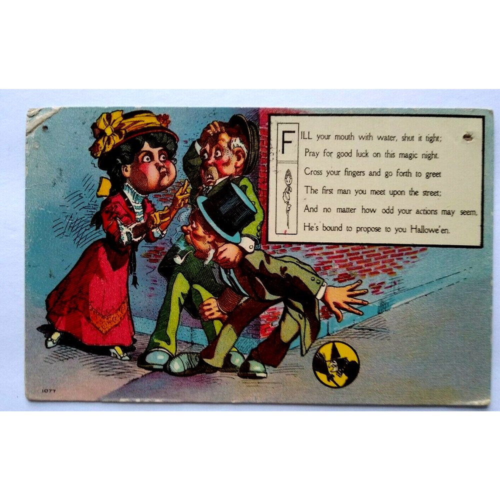 Nash Antique Halloween Postcard Comic Moundsville West Virginia Vintage 1908